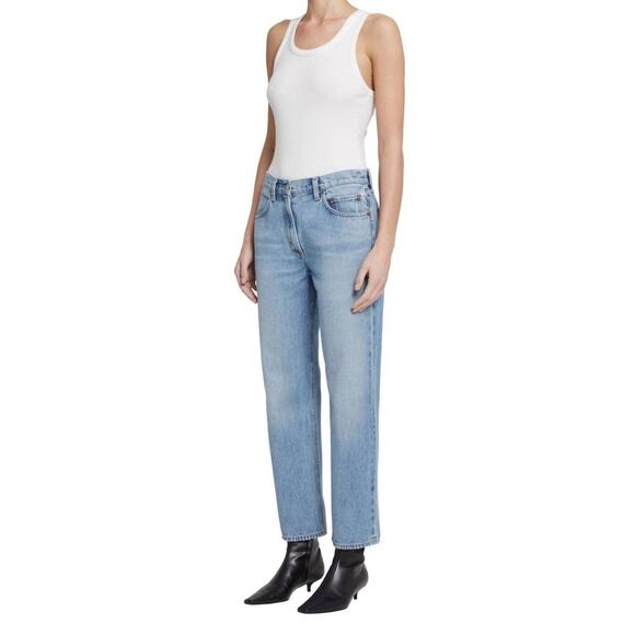 Agolde Valen Straight Leg Jeans Womens 25 Classic High Rise Capsule Wardrobe Z16 - Picture 3 of 9